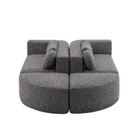 Sofá-cama modular com função cama, espuma altamente elástica e molas ensacadas, 292x165x68 cm, Preto(m-8)
