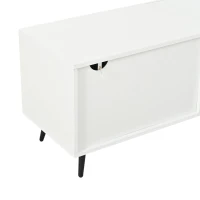 Mobile TV fino a 80 pollici portaoggetti con stampa 3D, 180x40x48 cm, Bianco(m-10)