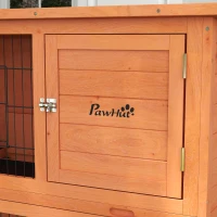 PawHut Kleindierstal Kleindierhuis Knaagdierhuis, weerbestendig, 2 Bakken, 123 x 63 x 112 cm, Oranje(m-9)