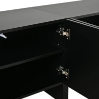 Mobile TV basso e moderno, adatto per TV fino a 75 pollici, 180x40x55 cm, Nero(m-10)