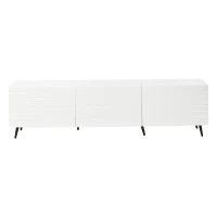 Mobile TV fino a 80 pollici portaoggetti con stampa 3D, 180x40x48 cm, Bianco(m-2)