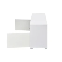 Meuble TV LED, meuble bas gain de place à finition laquée brillante, adapté aux téléviseurs jusqu'à 65 pouces, 150x35x50 cm, Blanc(m-6)