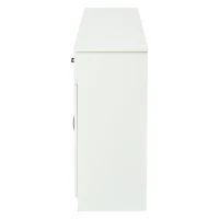 Aparador com 4 gavetas e 4 portas, muito espaço de arrumação e ampla superfície de trabalho, 4 prateleiras, 160x35x80 cm, Branco(m-7)