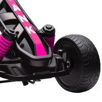 AIYAPLAY Pedal Go Kart for Kids Aged 3-6 Years, with Freewheel System, Brake, EVA Anti-Slip Wheels, Pink(m-11)