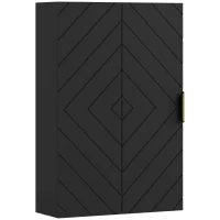 kleankin Wandschrank fürs Badezimmer, Medizinschrank wandhängendes Aufbewahrungsmöbel mit verstellbarem Regal(m-1)