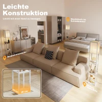 HOMCOM vloerlamp verlichting met 3 planken E27 tot 40 W E1-kwaliteit MDF wit(m-8)