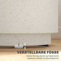HOMCOM Bijzettafel in betonlook 37 cm x 37 cm x 43 cm anorganisch ertspoeder grijs(m-6)