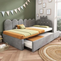 90x200 cm sofá cama con cama extraíble, en forma de L y reversible, ahorra espacio, sin colchón, 203x98x95 cm, Gris(m-2)