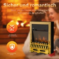 HOMCOM Elektrische kachel haardkachel 2000 W elektrische haard wandhaard vlameffect(m-5)
