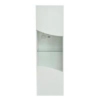 Vitrine para sala de estar, design estreito e alto com amplo espaço de arrumação, 35x50x165 cm, Branco(m-1)