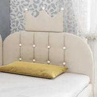 Cama de día tapizada 90x200 cm con arcón hidráulico, forma en L reversible, sin colchón, montaje fácil, 209x96x96 cm, Beige(m-9)