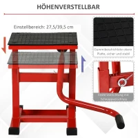 DURHAND Motorradheber 150 kg Belastbar Motorradhebebühne 275/395 mm Höhenverstellbar in Garage & Außenbereichen(m-5)