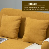 HOMCOM 2-zits tweepersoonsbank 130 cm x 70 cm x 80 cm(m-7)