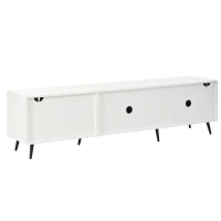 Mobile TV fino a 80 pollici portaoggetti con stampa 3D, 180x40x48 cm, Bianco(m-7)