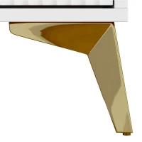 Sapateira com 3 portas basculantes, poupa-espaço com design ondulado moderno, 90x25x121 cm, Branco(m-7)