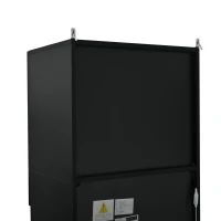 Vetrina portaoggetti dal design stretto e alto, 35x50x165 cm, Nero(m-10)