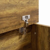 HOMCOM Arcón de Almacenamiento con Tapa Abatible y Bisagras de Seguridad 80x40x45 cm Marrón(m-9)