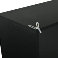 Vitrine para sala de estar, design estreito e alto com amplo espaço de arrumação, 35x50x165 cm, Preto(m-11)