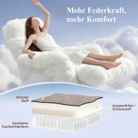 HOMCOM Fernsehsessel mit Aufstehhilfe Elektrisch Relaxsessel mit Vibrationsmassage, Wärme und Liegefunktion, Hellgrau(m-7)