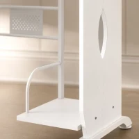 HOMCOM Escritorio para ordenador, 100 x 52 x 75 cm, bandeja deslizante para teclado, cajones y soporte para unidad central, blanco(m-10)