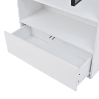 Vetrina portaoggetti alta a 6 ripiani con illuminazione LED controllabile da app, 80x34x180 cm, Bianco(m-8)