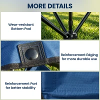 Outsunny 6 Seater Folding Camping Chair with Cup Holder & Carry Bag - Blue(m-7)
