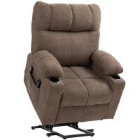 HOMCOM Relaxfauteuil met Opstahulp, Elektrisch, 90x75x100cm, Bruin(m-1)