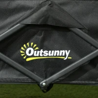 Outsunny Cărucior de Grădină 62L Pliabil cu Mâner Reglabil, din Metal și Țesătură Oxford, 76x48x86 cm, Negru(m-9)