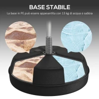 HOMCOM Punching Ball da Terra ad Altezza Regolabile con Guantoni e Base Riempibile, 43x43x126-144 cm, Rosso e Bianco(m-6)