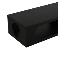 Tavolino da salotto con illuminazione LED, spazio portaoggetti e foro passacavi, 100x50x35 cm, Nero(m-8)