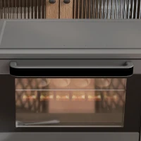 HOMCOM Minibakoven, 21 L Toasteroven met 1 draadrek en 1 bakplaat, 3 kookstanden, 100 °C-230 °C, roestvrij staal, glas, grijs(m-8)