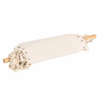 Outsunny Fauteuil suspendu extérieur et intérieur chaise hamac balançoire avec coussins, tissage en coton, charge 120 Kg, blanc(m-11)