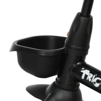 AIYAPLAY Triciclo Infantil 2-5 Años con Asiento Regulable Bicicleta para Niños con Cesta y Guardabarros Negro(m-8)
