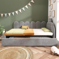 Divano letto 90x200 cm con letto estraibile, angolare e reversibile, 203x98x95 cm, Grigio(m-5)