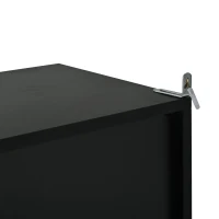 Vitrine para sala de estar, design estreito e alto com amplo espaço de arrumação, 35x50x165 cm, Preto(m-12)