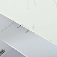 Aparador para sala de estar com 4 portas, elegantes frisos dourados, independente, 35x140x70 cm, Branco(m-11)