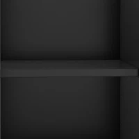 Armadio scarpiera con 3 ante a ribalta salvaspazio dal design moderno, 90x25x121 cm, Nero(m-11)