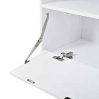 Vetrina LED moderna o a ribalta con ripiani portaoggetti, 80x35x120 cm, Bianco(m-8)