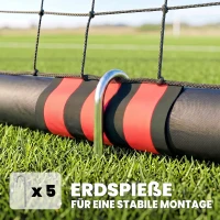 SPORTNOW Fußballtor für Garten 1,8 x 1,2 m Jugendliche & Erwachsene Robustes Outdoor Tor mit Tornetz Polsterung, Erdhaken(m-6)