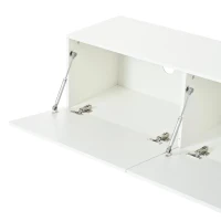 Mobile TV fino a 80 pollici portaoggetti con stampa 3D, 180x40x48 cm, Bianco(m-8)