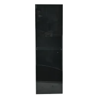 Vitrine para sala de estar, design estreito e alto com amplo espaço de arrumação, 35x50x165 cm, Preto(m-1)