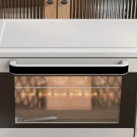 HOMCOM Mini-oven, 21 L broodrooster-oven met 1 draadrek en 1 bakplaat, 3 kookmodi, 100 °C-230 °C, roestvrij staal, glas, Zilver(m-8)