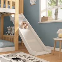 Beliche estilo cabana para crianças com telhado a duas águas, guarda‑corpo no estilo cerca de madeira, para colchões 90x200 cm, sem colchões, 247x171x220 cm, Branco(m-10)