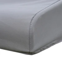 Outsunny 3 Seater Garden Swing Bench, Outdoor Swing Chair Hammock with Adjustable Canopy and Steel Frame, Grey(m-10)