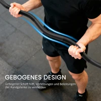 SPORTNOW Olympiastange, Gewichthebe-Stange, 5 cm Hülsen, Stahl, 100 kg Tragkraft, Schwarz(m-5)