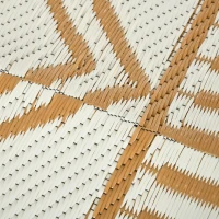 Outsunny Terrasvloerkleed - Weerbestendig - Modern Ontwerp - 121 cm x 182 cm x 0,3 cm - Groen + Crème(m-11)