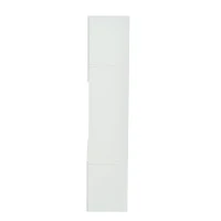 Vetrina portaoggetti dal design stretto e alto, 35x50x165 cm, Bianco(m-7)
