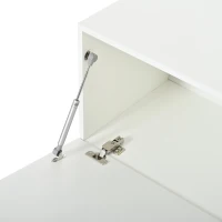 Lowboard para TV, adequado para televisores até cerca de 80 polegadas, com design 3D estampado, 180x40x48 cm, Branco(m-9)