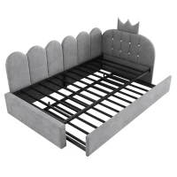 Divano letto 90x200 cm con letto estraibile, angolare e reversibile, 203x98x95 cm, Grigio(m-6)