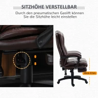 Vinsetto bureaustoel 68,5 cm x 68,5 cm x 119-127 cm(m-5)
